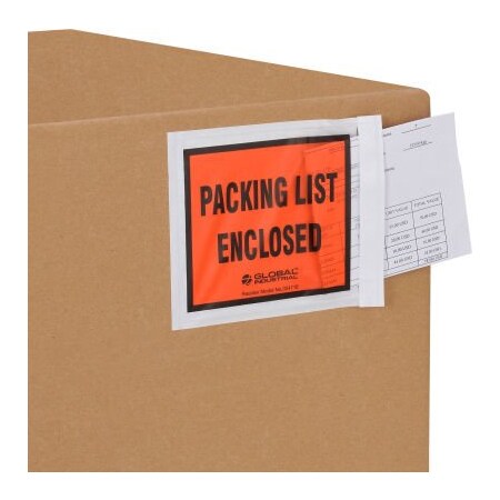 Gec Global Industrial Full Face Envelopes inPacking List Enclosedin 5-1/2inWx4-1/2inL Orange500/Pk FD-1C-5302